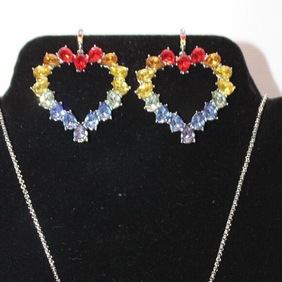 SIMPLY VERA Vera Wang Pride Matching Heart Pendant and Earring Set - Picture 2 of 15